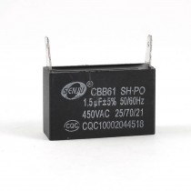 Repairing Part AC 450V 1.5uF 50/60Hz 2Pin Motor Run Capacitor CBB61