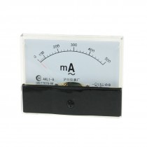 Rectangle Shaped Analog AC 0-500mA Scale Range Ampere Ammeter Panel Meter