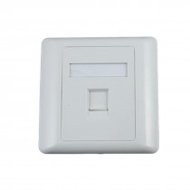 White RJ11 RJ45 Socket Outlet Square Wall Panel Face Plate Ekoli