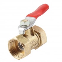 Pneumatic Fitting 15mm 3/8" PT F/F Thread Water Air Gas Ball Valve Gold Tone
