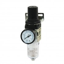 1/4PT Pneumatic Air Source Treatment Filter 1.0MPa w Pressure Gauge