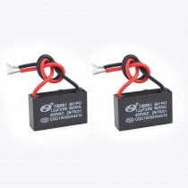 2 Pcs CBB61 2 Wired Polypropylene Film Electric Motor Capacitor 1.2uF AC 450V
