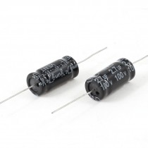 2 Pcs 2.7uF -100V -40+85C Aluminum Electrolytic Capacitor 10mmx20mm