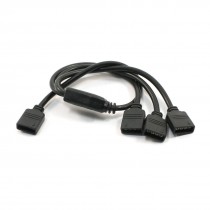 LED Strip RGB 4 Pins 1 to 3 Female Splitter Connector Cable Wire Black