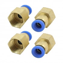 Air Pneumatic 8mm to 3 8"PT Female Threaded Quick Coupler Adapter 4pcs