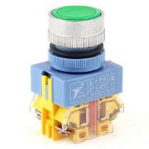 AC 660V 10A DPST Momentary Green Mushroom Head Push Pull Button Switch