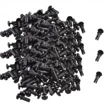300 Pcs PCB 8.5mm Push in Height Nylon Clips Fasteners Rivets Black