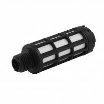 13mm 1/4" PT Male Thread Pneumatic Silencer Muffler Noise Deadener Black