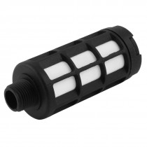 16mm 3/8" PT Male Thread Pneumatic Silencer Muffler Noise Deadener Black