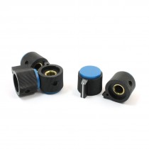 5pcs Nonslip Potentiometer Rotary Control Knobs 6mm Shaft Dia Blue