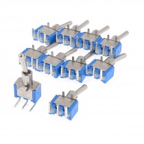 Blue 120VAC 6A SPDT 3 Pin On/On 2 Position Miniature Toggle Switch