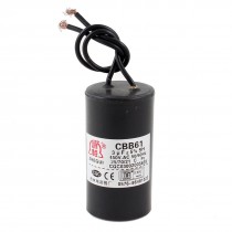 Black 3uF 5% AC 450V 50/60Hz Washing Machine Electrolytic Motor Capacitor CBB61