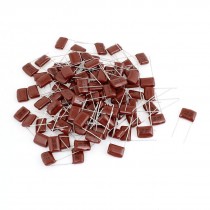 100 Pcs 0.01uF 104K 630V Electric Circuit Metallized Polyester Film Capacitors