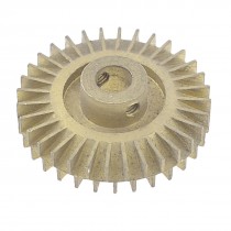 Water Pump Part Double Side 42mm Diameter Gold Tone Brass Impeller