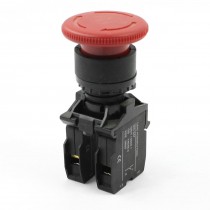 500V 6kV DPST Latching Action Red Mushroom Head Push Button Switch