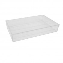 Clear Plastic Microscope Glass Slide Boxes Holder for 20 Slides