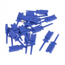 20 Pcs Blue 2" Long Meter Multimeter Lead Wire Testing Split Hooks Clip