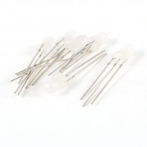 6pcs 5mm Head Strawhat Green Red Light DIP Common Cathode LED Emitting Diode