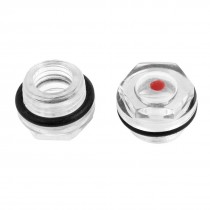 2 Pcs Air Compressor Fittings 3/8"PT Male Thread Plastic Oil Level Sight Glass