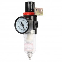 Pneumatic Air Source Treatment Filter w 0 5 9 0KGF CM2 Adjustable Pressure Gauge