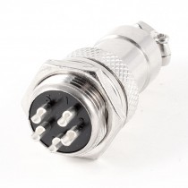 Panel Mounting GX16-5 16mm 5 Pin Aviation Connector Plug