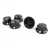 5 Pcs Black 33mm x 17mm Rotary Knobs for 6mm Dia. Shaft Potentiometer
