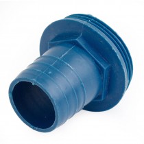 Blue 36mm Dia Water Pump Hose Barb to 55mm Male Thread Coupling Adaptor Fittings