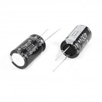 2 Pcs 47uF 400V 105C Radial Electrolytic Capacitors Black 27x16mm