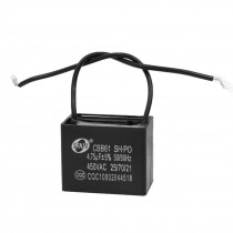 CBB61 4.75uF 450V AC Black Polypropylene Vehicle Motor Run Capacitor
