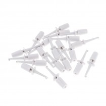 20 Pcs White Plastic Electrical Probe Testing Lead Cable Hook