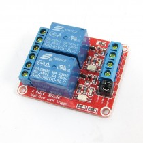 2CH Isolated Optocoupler Driver High Low Level Trigger Relay Module 5V DC