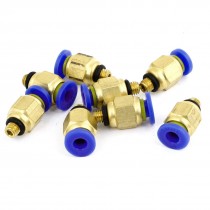 8 Pcs Metal Push in to Connection Pneumatic Straight Fittings 4 4mm x 4 8mm