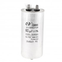 CBB65 AC 450V 60uF Polypropylene Film Lug Terminals Motor Capacitor