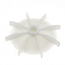 Replacement White Plastic Inner Dia 1.0cm 8 Impeller Motor Fan Blade