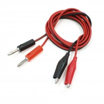 Alligator Clip Test Lead to Banana Plug Line Cable 1M Black Red