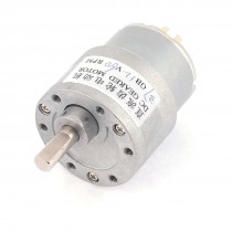 12V 60RPM Permanent Magnetism 6mm Shaft Dia DC Gearbox Geared Motor