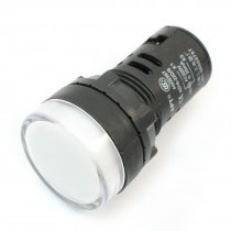 22mm Dia Thread Panel Mounted White Signal Lamp Indicator Light AC 380V