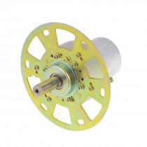 DC 12V Rated Voltage 0.04A 6.5RPM Output Speed Bronze Tone Motor