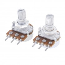 2 Pieces B10K 10K Ohm Single Linear Taper Ratory Potentiometers