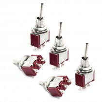 AC 120V/5A 250V/2A SPDT 6mm Thread 2 Position Toggle Switch x 4