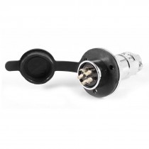 Metal Flange 20mm Round Head GX20-5 5Pin Male Aviation Plug Connector