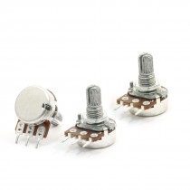 3pcs 6mm Shaft 3 Pin Pots Rotary Taper Adjustment Potentiometer 5K ohm
