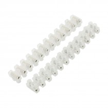 2 Pcs 400V 5A Double Row 12 Positions Electrical Terminal Barrier Block