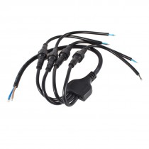 1 to 4 Splitter 2-Pin Male to Female Connector LED Waterproof Cable 70cm