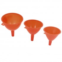 3 in 1 Kitchen Red Plastic 123mm 108mm 93mm Dia Water Oil Liquid Funnel Set