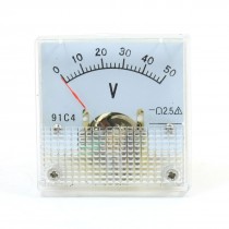 Square Shaped Voltage Panel Meter Voltmeter 91C4 DC 0-50V