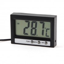 Black Plastic In /Out Temperature Measurement LCD Display Digital Thermometer