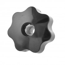 8mm Dia Female Thread Plastic 40mm Dia 7 Point Head Clamping Knob
