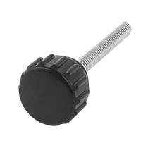 4mm Male Thread Diameter Screw On Type Grip Clamping Knobs Black