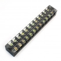 Dual Row 12 Positions Screw Terminal Barrier Block 600V 60A